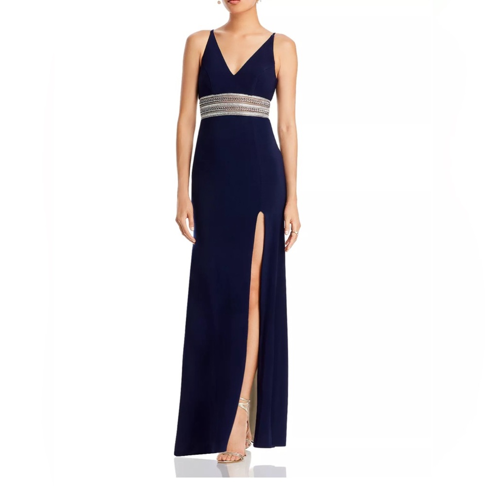 Agua Formal Exclusive Bloomingdales Navy Blue formal dress size 8 NWT